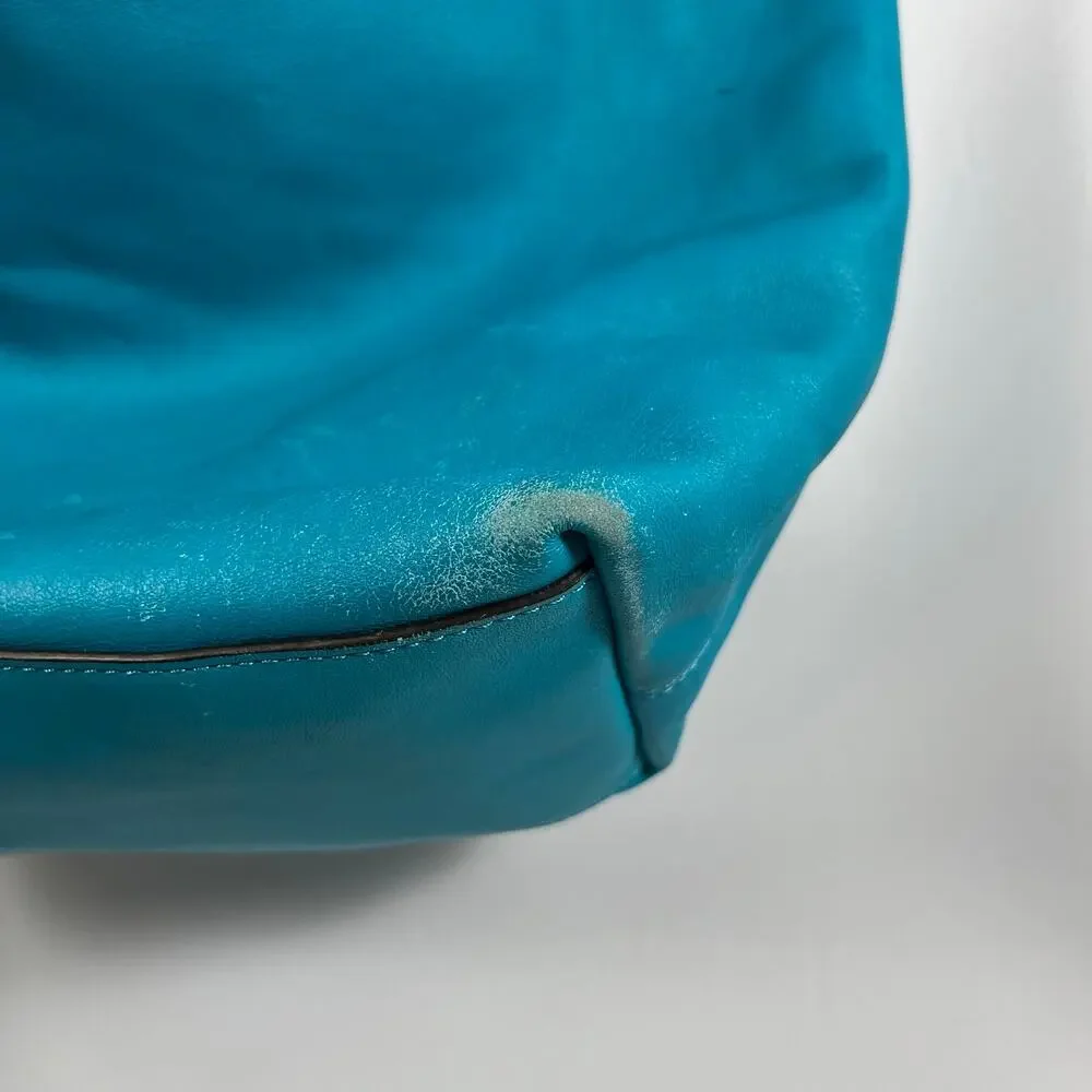 Coach Legacy Leather Duffle Crossbody Bag Turquoise 19889 Classic Preppy